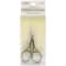 Sullivans 4" Gunmetal & Gold Heirloom Embroidery Round Handle Scissors